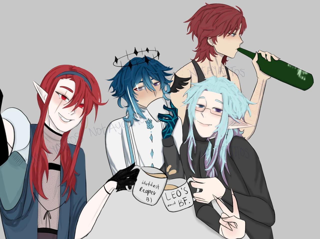 (Left to right) Enma, Keiren, Seth, (up) Leo